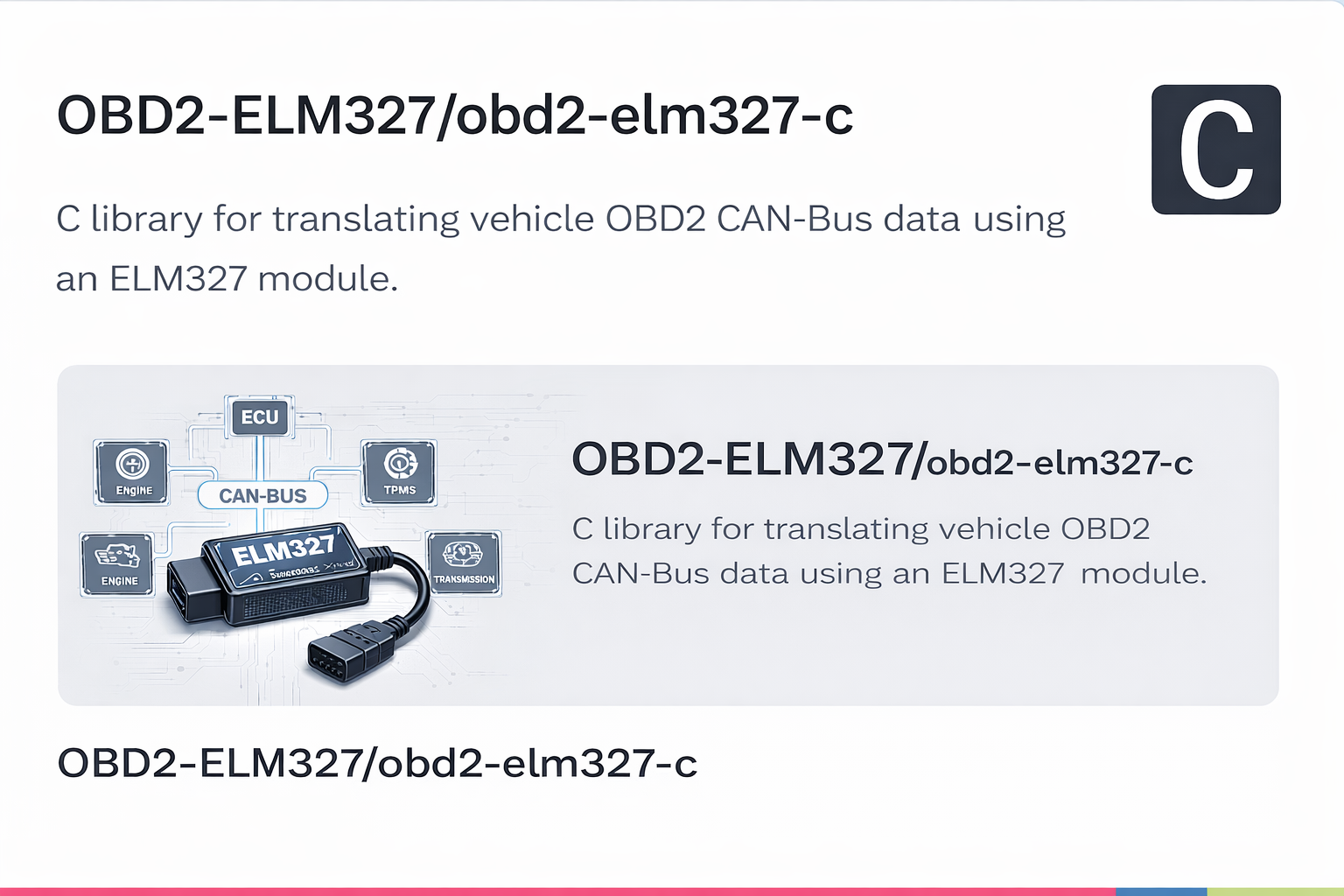 OBD2 ELM327 C Library
